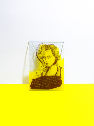 Vivienne Westwood
silk screen print on glass