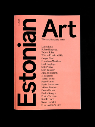 Estonian Art Magazine 01/2018